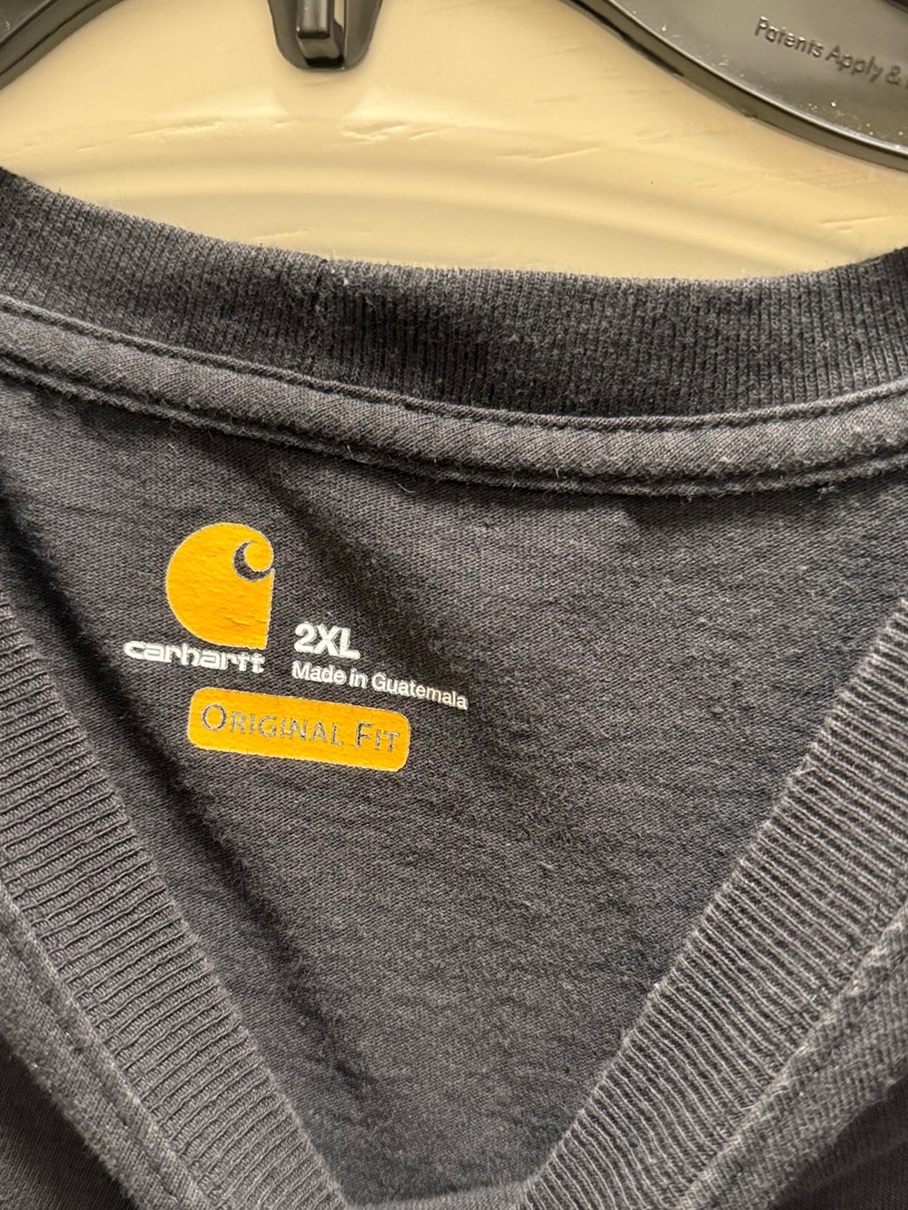 Carhartt Black Short-Sleeve Pocket Tee with Logo Patch - Picture 4 of 5